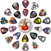 Guitar Picks 24 Pack,Skull Guitar Pick Variety Pack 4 Thicknesses(Set-9)