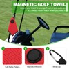 PATIKIL 6"x6" Magnetic Golf Towel with Wire Cleaning Cloth, Microfiber