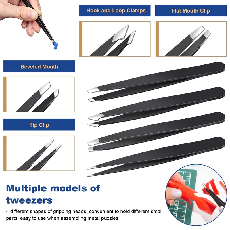 WiMas 15PCS Metal Puzzle Tool Set Metal Model Kits Bending