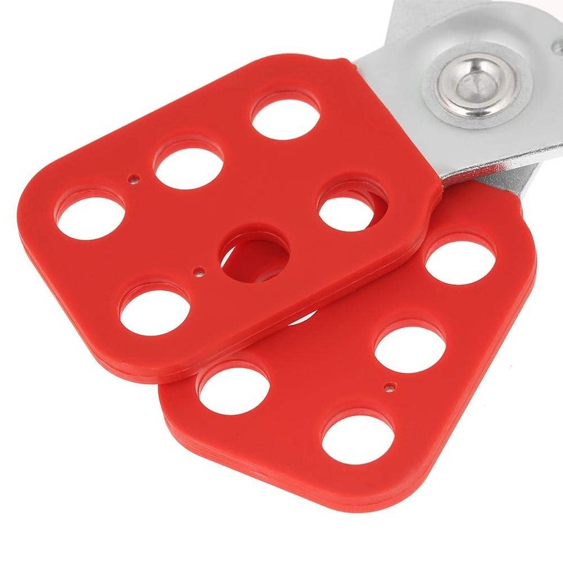 1 x Red Plastic Coated Casing Steel Safety Latch Hook