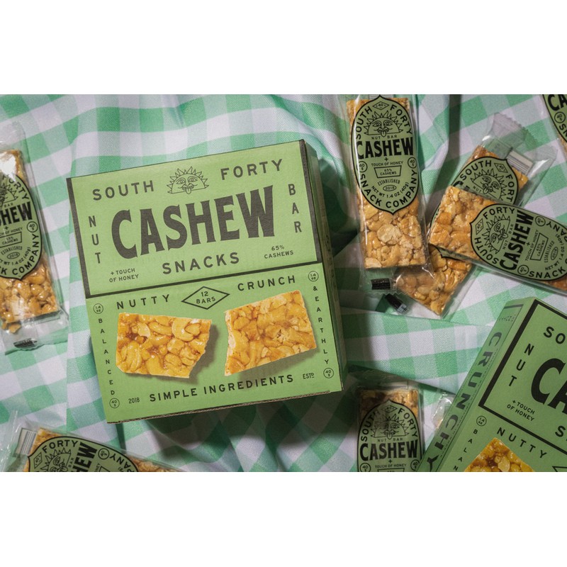 South 40 Snacks Crunchy Cashew Bar, Just 4 Ingredients, Touch