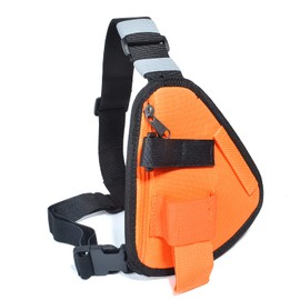 [YNIBST] Multipurpose Radio Chest Rig for Handy Radios Triangular Chest Bag Small Radio Holster for Radio Antenna Protection Orange