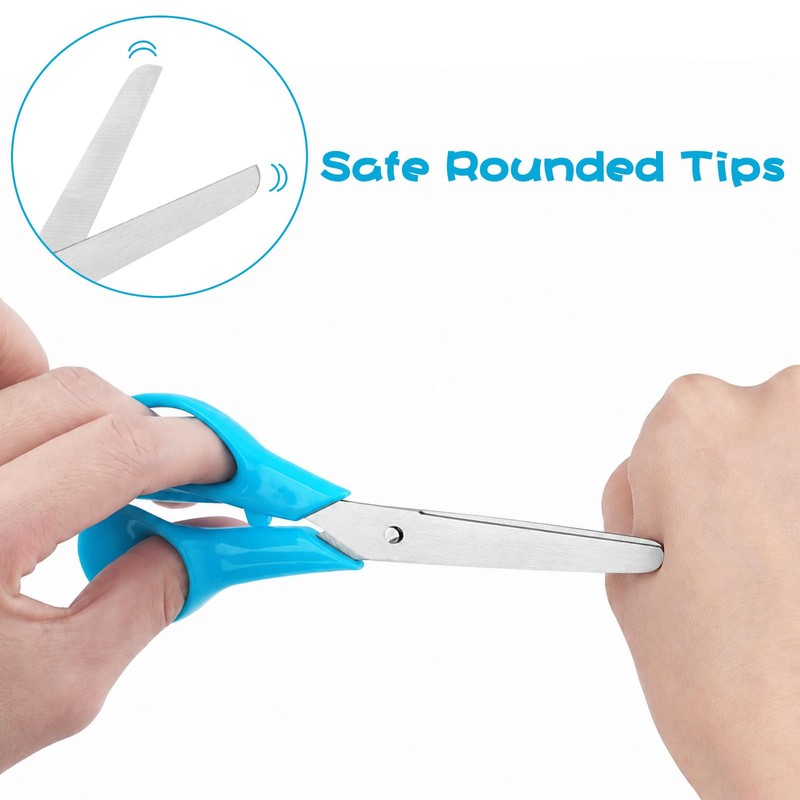 Left-Handed Kids Scissors,5 Inch Safety Childen Craft Scissors,Safe and Comfortable