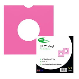 50 x 7" Record Vinyl Card Sleeves Masterbags In Black, Blue, Green, Pink, Purple, Red, White & Yellow (Pink)
