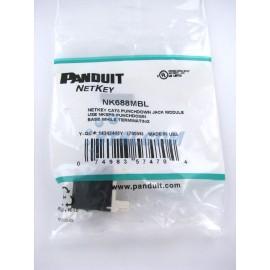 Panduit NetKey NK688MBL Cat6 Keystone Jack Module, Black ~STSI