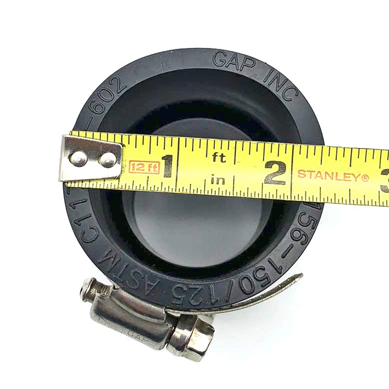 Rubber Flex Coupling Unparallel 1-1/2” x 1-1/4”, Black