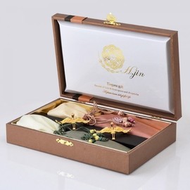 (H.jin) Hyunjin NEW Silk Twin Cranes Titanium Gold / (H.jin)현진 NEW비단쌍학 티타늄골드