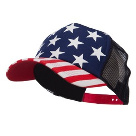 MG 5 Panel Foam Trucker USA Cap - Flag OSFM