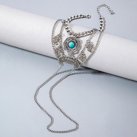 Stocking Stuffers Holiday Outfits for Women 2024 Dream Catcher Bracelet for Women Boho Turquoise Bracelet Dream Catcher Charm Bracelet Vintage Western Jewelry Gift for Girls (A)