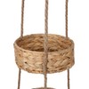 3 Tier Hanging Fruit Basket, Handmade Natural Water Hyacinth Wall