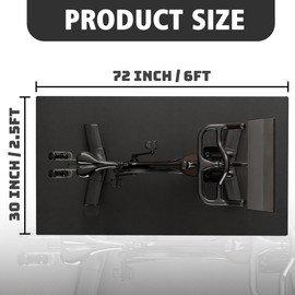 Peloton Bike Mat | 6mm Thickness, 30" x 72" Exercise Bike Mat/Treadmill Mat for Hardwood Floors or Carpet, Non-Slip Sweat-Proof Exercise Equipment Mat for Bike Trainer/Stationary Spin Bike