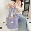 Petit-Germe Popcorn Bag, Tote Bag, Waffle Bag, 06.purple