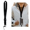 MOODKEY 1PC Black Neck Lanyard Detachable Solid Color Lanyard Badge
