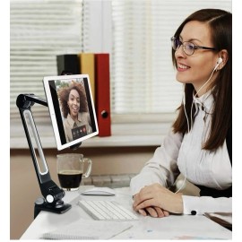 Unbranded Multi-Angle Adjustable Aluminum ClampTablet Stand for 4"-11" Tablets/Phones
