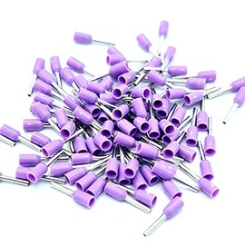 100pcs 0.25mm Insulated Violet Single Cord End Terminal Crimp Bootlace Ferrules