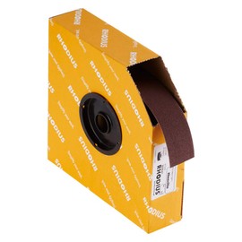 RHODIUS SPBR Sanding Cloth 40 mm x 25 m K120 for Metal and Wood, Sandpaper, Hand Sanding, Sanding Belt, Emery Paper, Roll