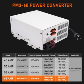 GOMADEIT WF-9860 60 AMP RV Power Converter Replacement 110/120 VAC to 12V DC Camper Inverter Converter