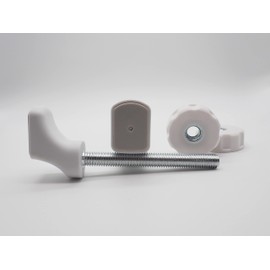 Baby Gate Guru M10 (10mm) Quarter Round Spindle Rod Adapter 2 Pack for Pressure Mounted Baby and Pet Safety Gates (10mm, White)