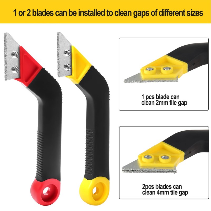 LABOFiC 14pcs Grout Removal Tool Kit, 2 Tile Grout Saws