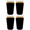 Blank Neoprene Pint Glass Coolie (4 Pack, Black)
