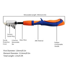 SagaSave Telescopic Fishing Rod, 1.3m Fishing Rod Reel Combo Full Kit, Mini Kids Telescopic Fishing Rod, Fishing Rod Spinning Reel Set with Hooks, Soft Bait Barrel Swivel Storage Bag (Red)