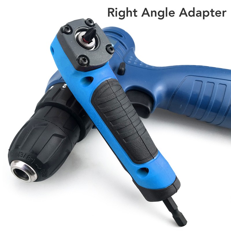 Right Angle Drill Adapter Hex Interface Electric Screwdriver Corner Attachment