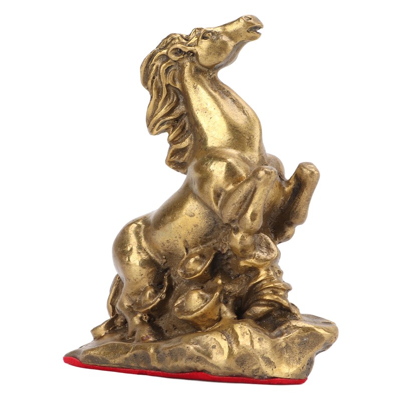 Horse Statue Hand Crafted Fine Workmanship Small Volume Brass Material