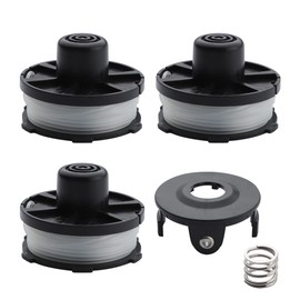 Konuooer Grass trimmer thread spool, replacement thread spool for major 181/141/Ur180D with a spool cover and a spring, 1.5 mm, 8.3 m nylon spools, 195858-1/196146-9 (3 pieces)