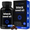 Organic Black Seed Oil Capsules | 120 Vegan Softgel Black Cumin Seed Oil Capsules | 1400mg Per Serving Virgin Cold Pressed Nigella Sativa Oil Pills with Thymoquinone & Vitamin E, Rich in Omega 3 6 9