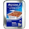 Reynolds To-Go Aluminum Pans with Lids, 8x5.375x1.75 Inch, 20 Count