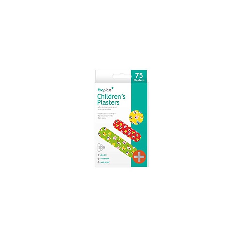 60 Fun Childrens Plasters Band Aids Sterile Breathable Assorted Sizes