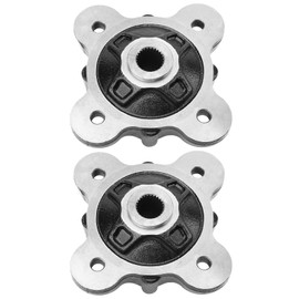 2 Pcs Rear Wheel Hub Machined Black Compatible With Polaris Ranger 900 1000 570-Full-Size Diesel HST Brutus Pro-XD GEM-eM1400 M1400-Gas