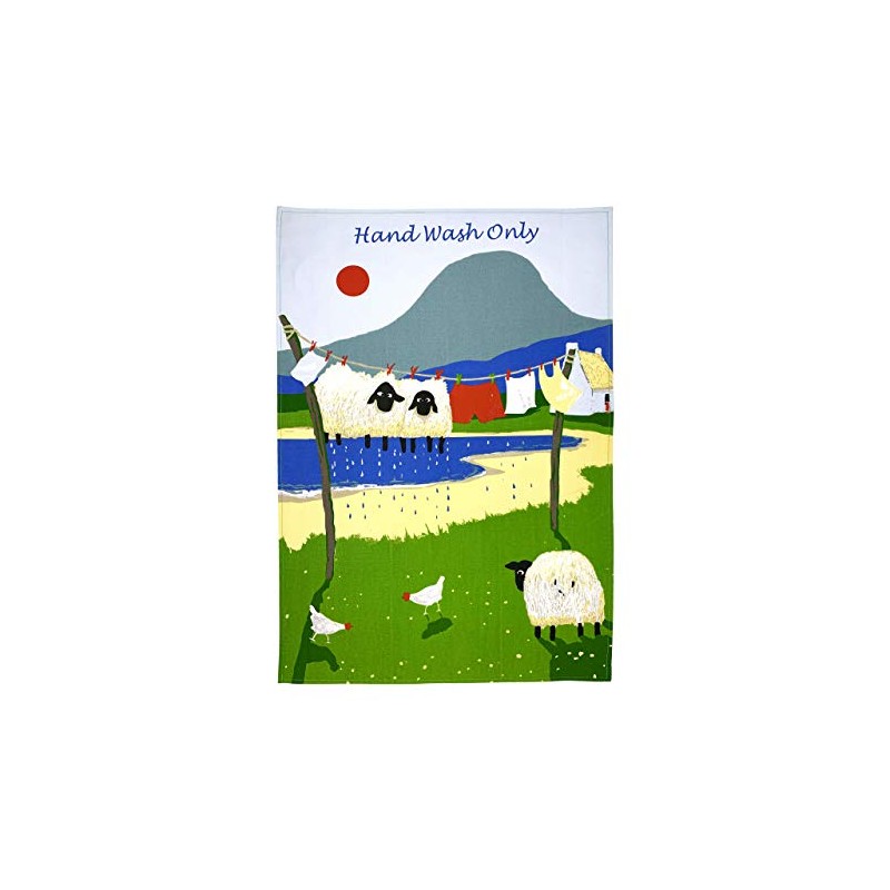 Thomas Joseph Hand Wash Only Sheep Kitchen Tea Towel Dish