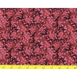 NA Shades of Pink Bubbles on Black By The Yard CSHCIR04080