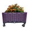 Doppy Plastic Rolling Raised Garden Bed,Planter Boxes with Wheels Mobile
