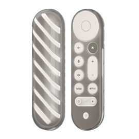 kwmobile Remote Control Case for Google TV Streamer 4K Case - TV Remote Cover - Anti-Slip Protective Case - Black/Transparent