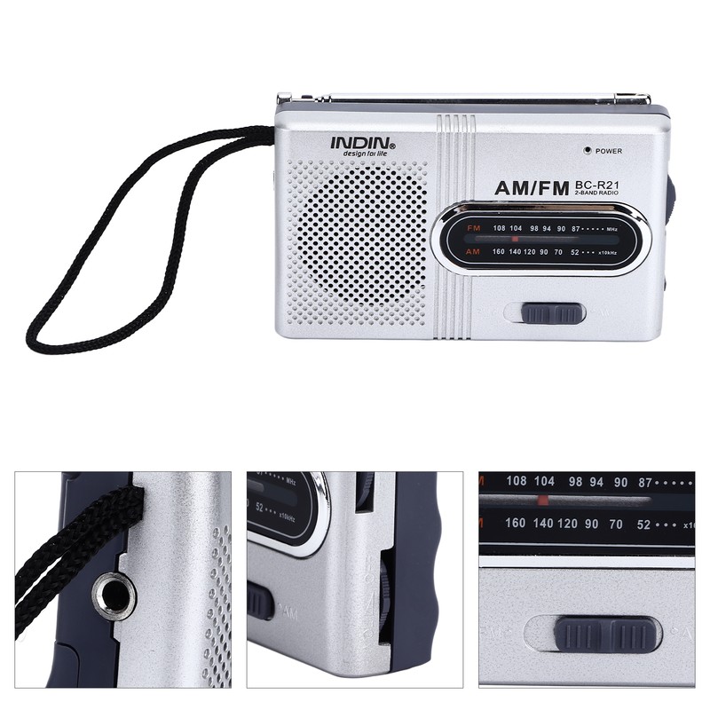 Portable Pocket Radio Mini Radio Player AM FM Compact Radio