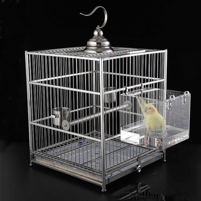 Suremita Hanging Bird Bath Cube Bird Bathtub Bath Shower Box