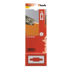 kwb Pack of 5 Replacement Blades for Hobby Planers, 45 mm, Steel, Hand Planer, Plain Planer, Single-Handed Planer