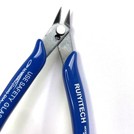 RUIYITECH Electrical Cutting Plier Wire Cable Cutter Side Snips Flush Pliers Tool 170 Flush Cutter Internal Spring Cutting Pliers Small Wire Cutters