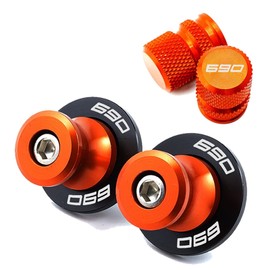 YIJIEBAO Fit For KTM 690 SMC Duke 690SMC SMC R 690duke 2009-2019 2020 2021 2022 Motorcycle Valve Caps M10 Swingarm Spools Slider Stand Screws Threaded Rear Rocker(A Set-Orange)