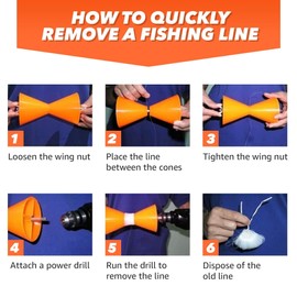 Line Off Stripper Removes Strip Line Fishing Reel Accessories (Orange)