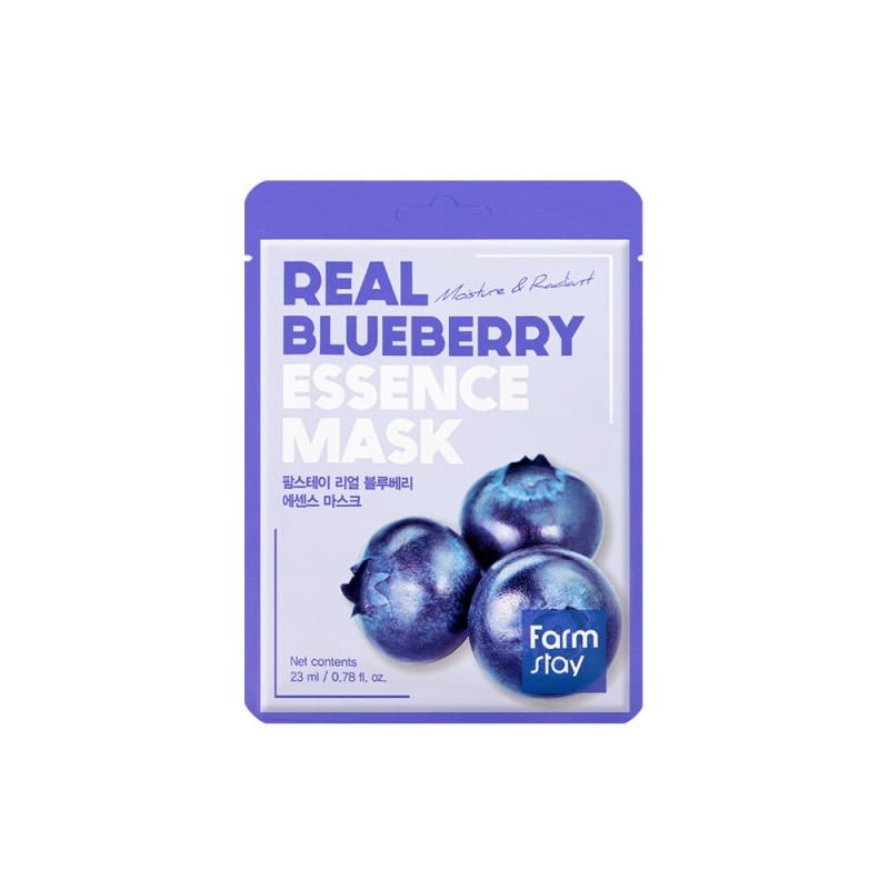 Farmstay Real Blueberry Essence Mask Pack (10 sheets) / 팜스테이