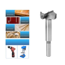 Meichoon Forstner Drill Bits 25mm Carbon High Speed Steel Woodworking Tool Punching Bit Wood Slabs Flat Wing Drilling Hole Hinge Cemented Carbide Drilling Set