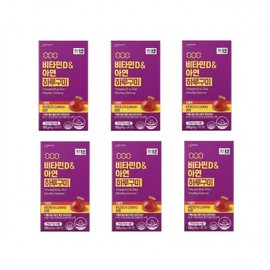 Vitamin D&Zinc Harugumi Grapefruit Flavor, 6 pieces, 120g / 비타민D&아연 하루구미 자몽맛, 6개, 120g