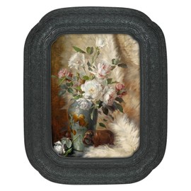 SIMON'S SHOP 5x7 Picture Frames Vintage Picture Frame for Tabletop and Wall Hanging 7x5 Photo Frame in Black