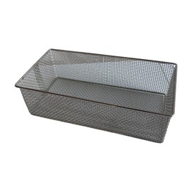 Quality Industries Parts Washing Basket, Stainless Steel, for Ultrasonic Cleaner, No Lid, No Handles, 305x152x89 (mm)