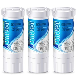 ICEPURE XWF（𝐍𝐎𝐓𝐗𝐖𝐅𝐄） Water Filter Replacement for GE XWF, WR17X30702, GE French Doors and Side-by-Side Refrigerators GDE25, GFE26, GNE25, GNE27, GYE18, GBE21, GDE21, GNE21, GFE24 Genuine 3PACK