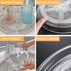 vacane 2 Pack Clear Lazy Susan Organizer Non-Skid, Plastic 11"