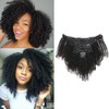 Dsoar 16 inch Kinky Curly With 18 Clips 8A Remi
